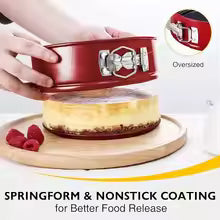 Juego de 3 Moldes para Horno Desmontables de Acero al Carbono Antiadherentes - Ideal para Repostería y Pasteles - Formas Redondas y de Corazón | Marca Gerimport